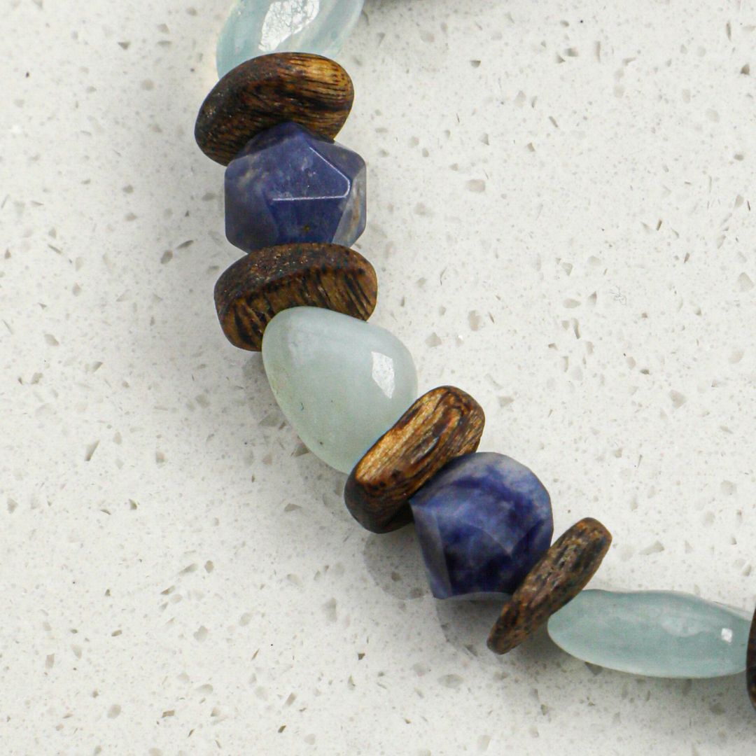 Cobalt Grove — Tiger Eye, Aquamarine & Blue Stone Bracelet