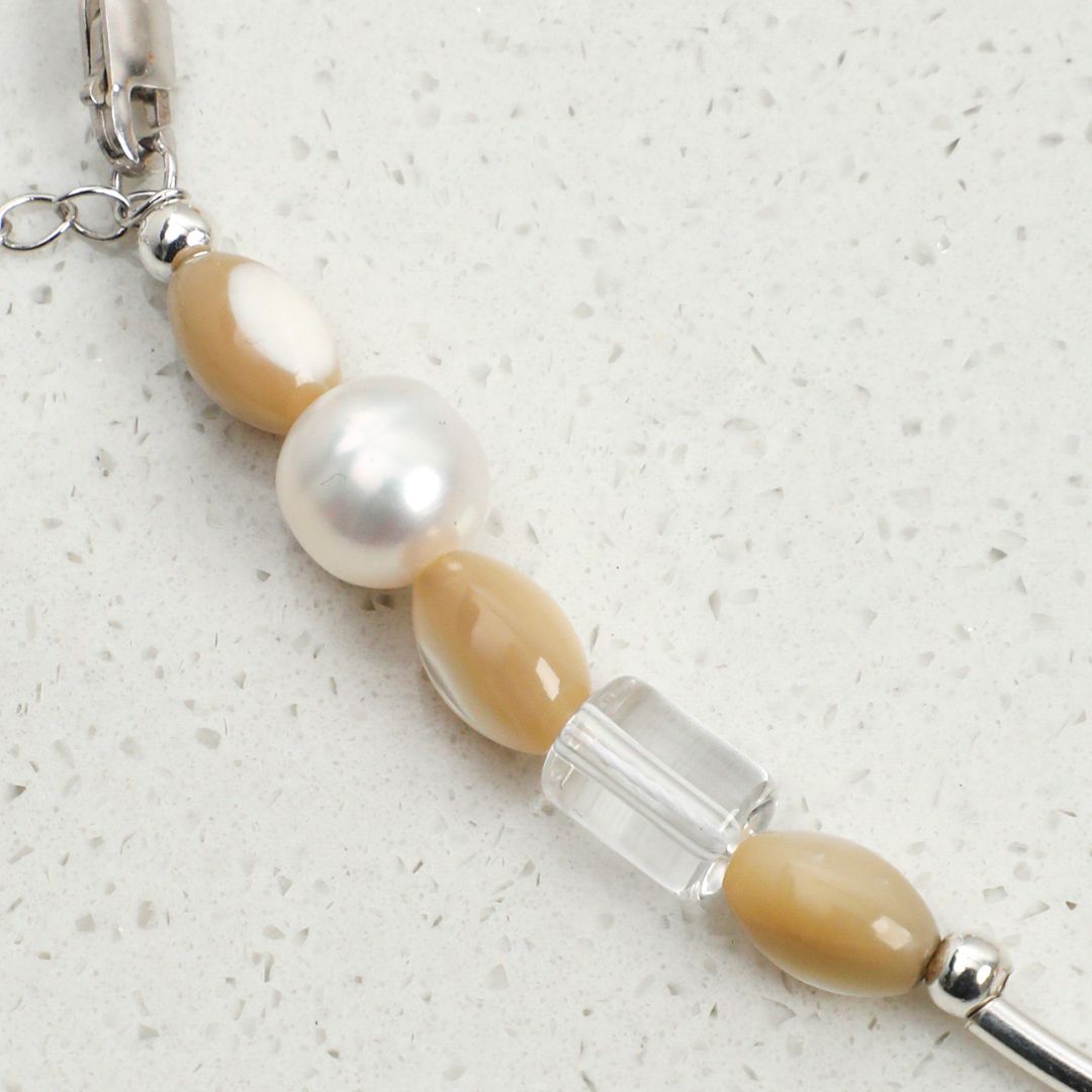 Lumen Line — Citrine & Crystal Necklace