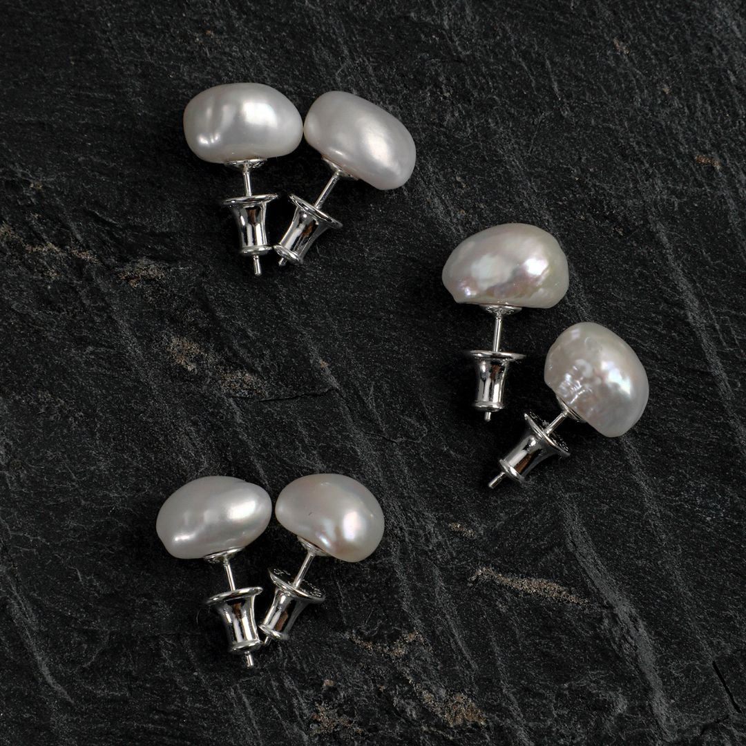 Pearl Dew — Baroque Pearl Stud Earrings
