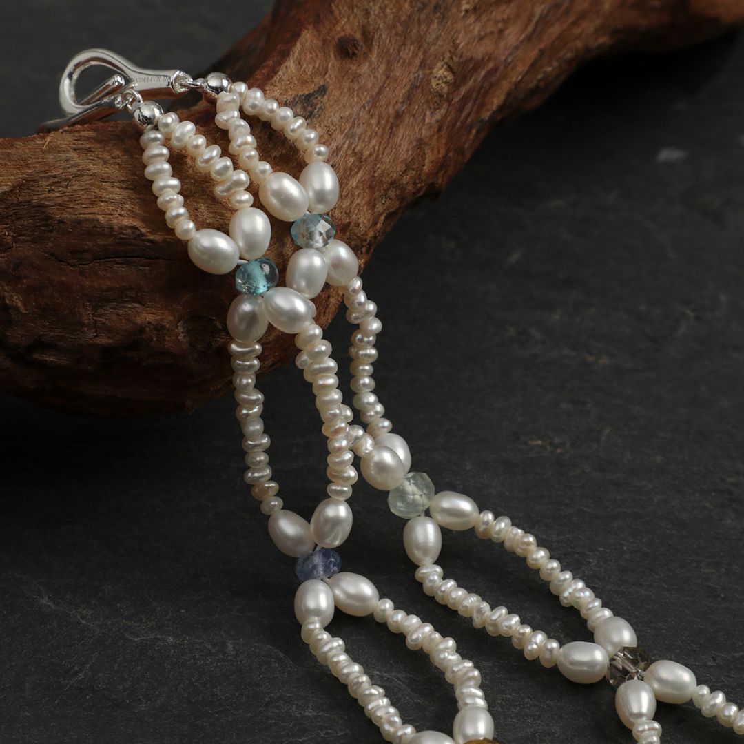 Pearl Link — Pearl & Multistone Necklace