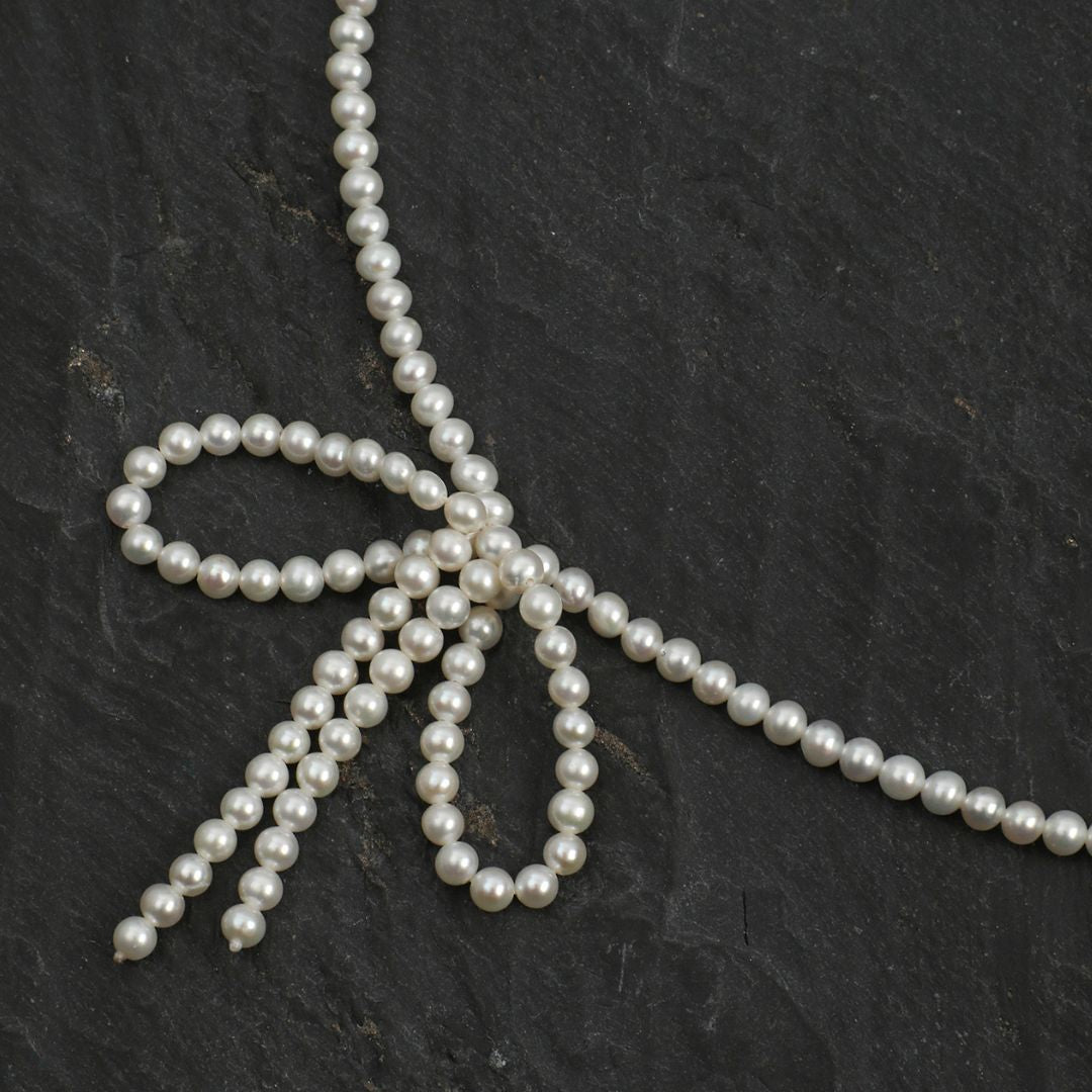 Pearl Ribbon — Freshwater Pearl Bow Necklace