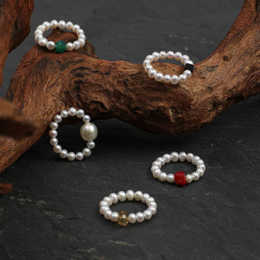 Petit Accent — Pearl & Gemstone Rings