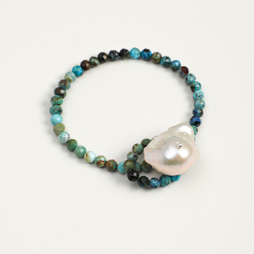 Phoenix Moon — Phoenix Stone & Baroque Pearl Bracelet