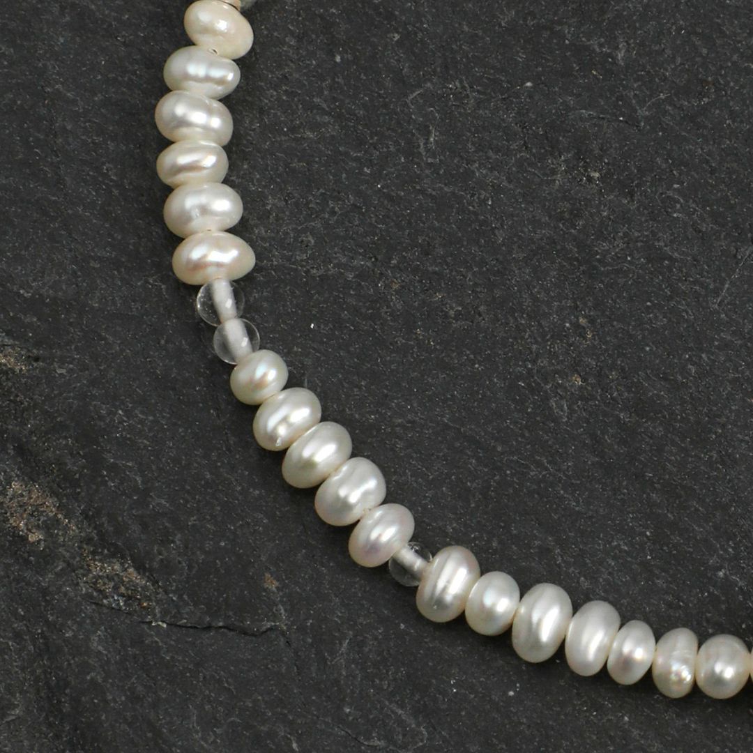 Tidal Drops — Pearl & Blue Topaz Bracelet