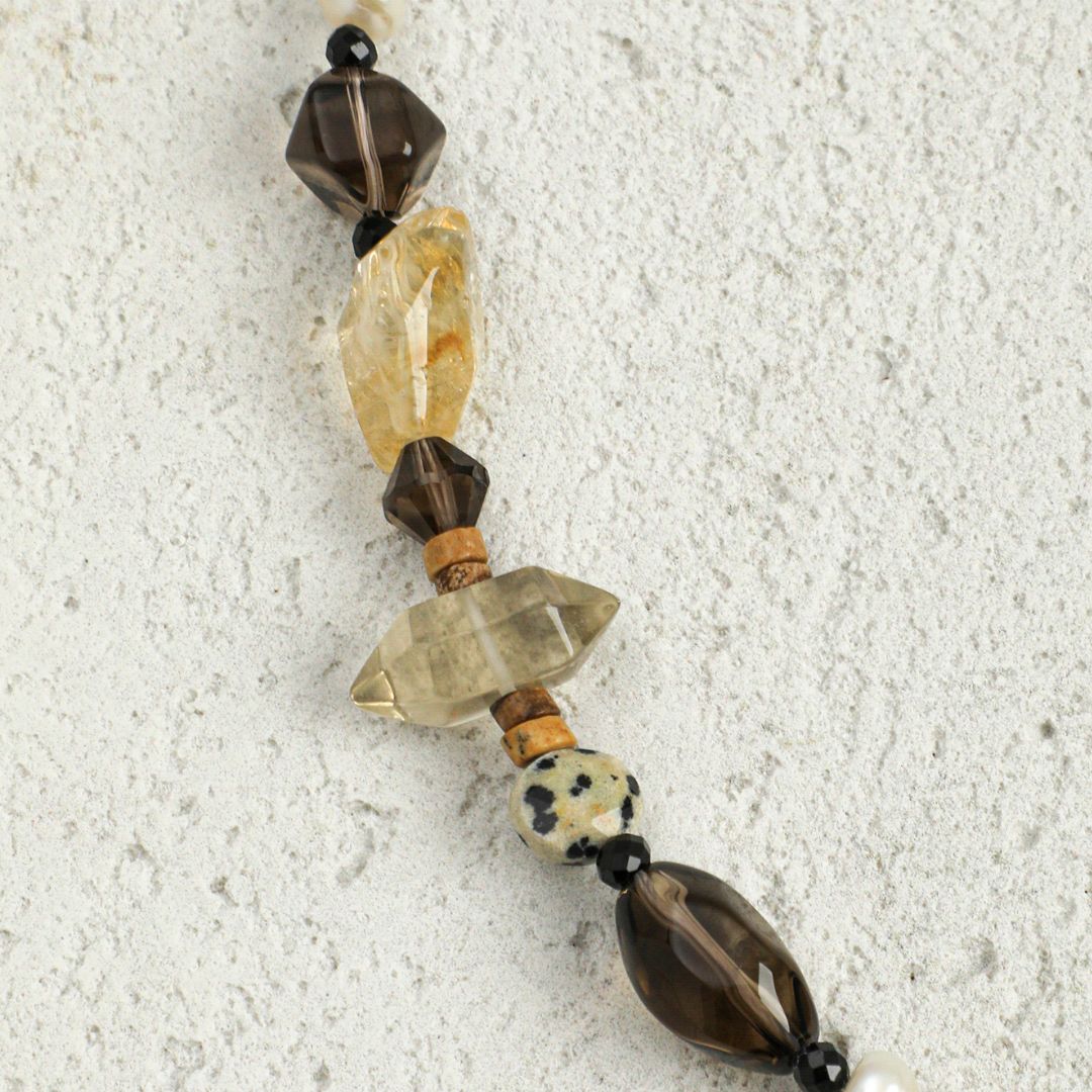 Umber Rhythm — Smoky Quartz & Mixed Stone Necklace