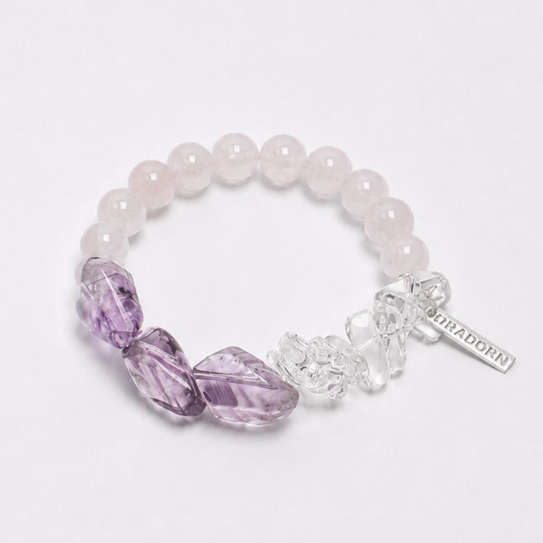 Violet Haze — Amethyst & Crystal Bracelet