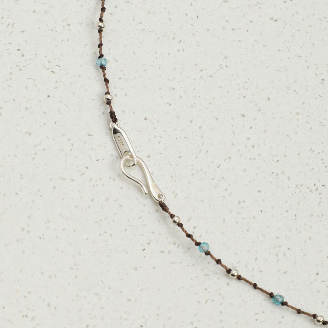 Aqua Drizzle — Topaz Drop Necklace