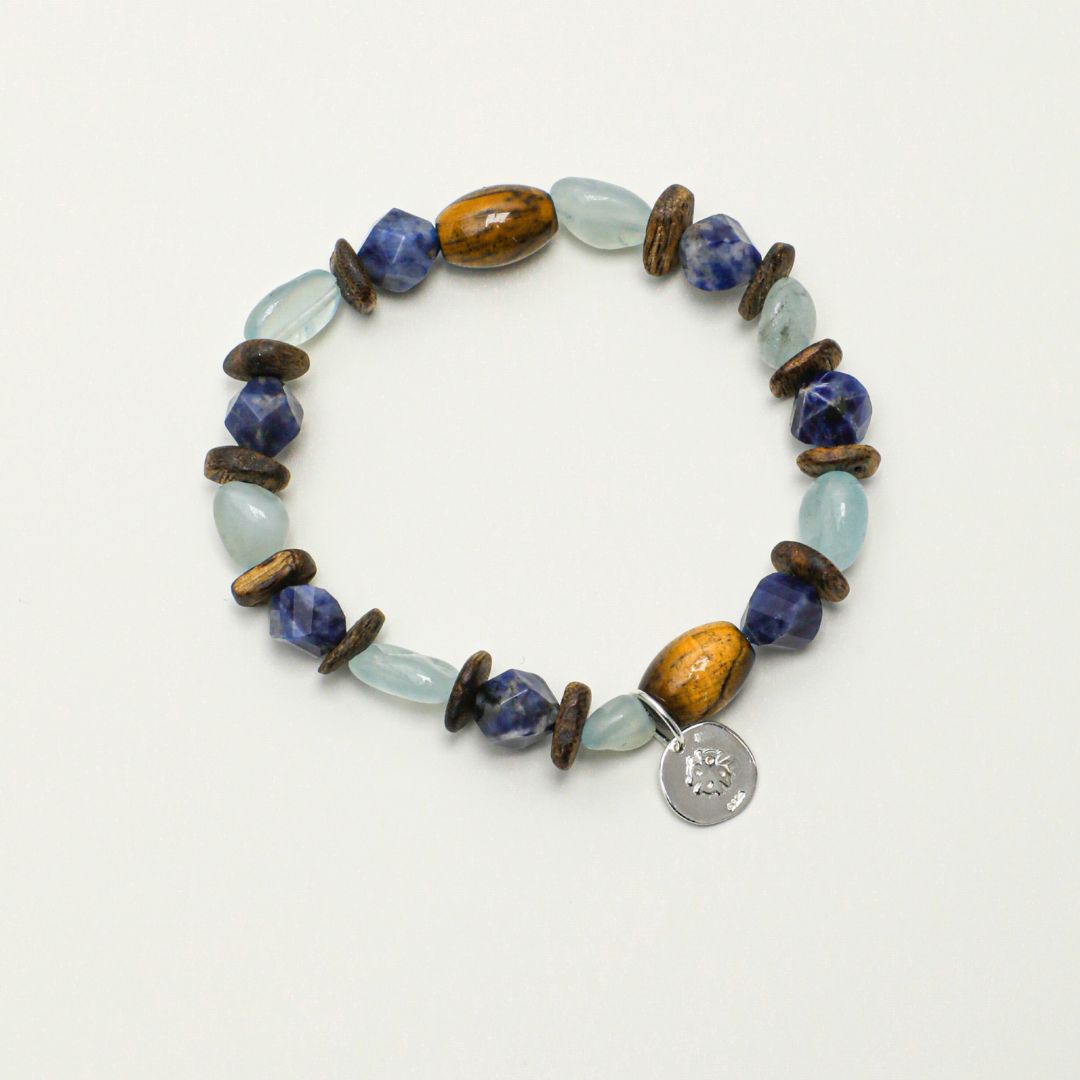 Cobalt Grove — Tiger Eye, Aquamarine & Blue Stone Bracelet