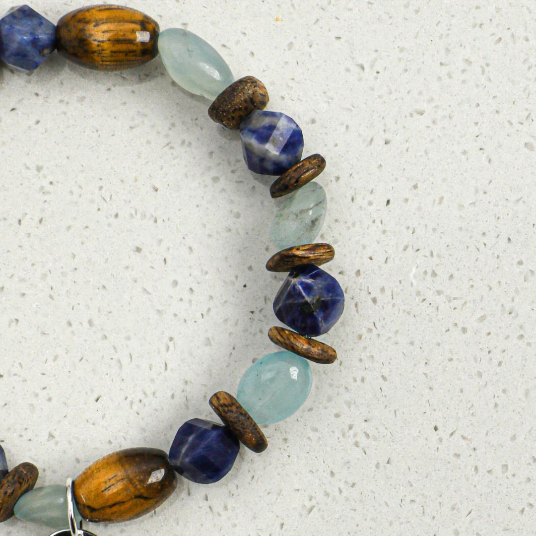 Cobalt Grove — Tiger Eye, Aquamarine & Blue Stone Bracelet