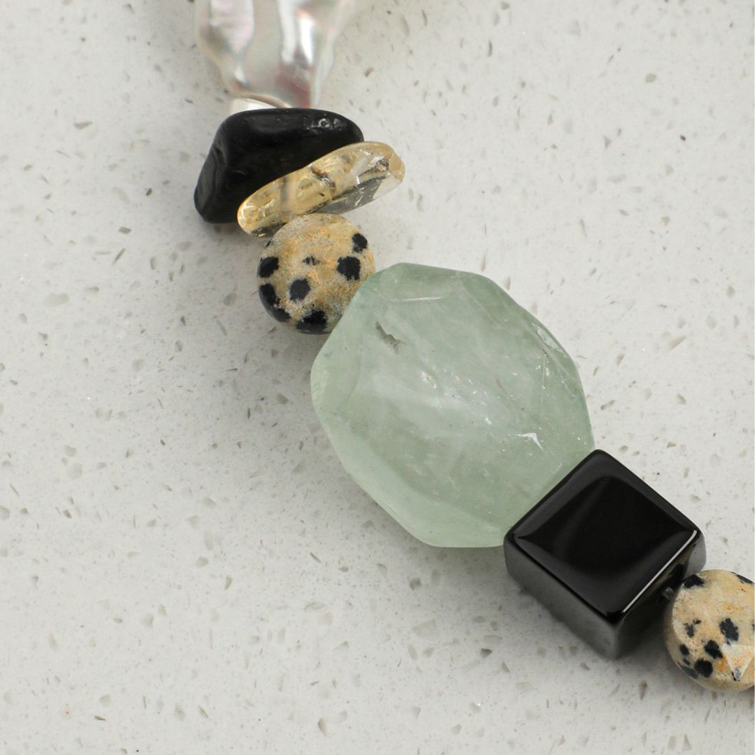 Forest Mosaic — Mixed Stone & Pearl Bracelet