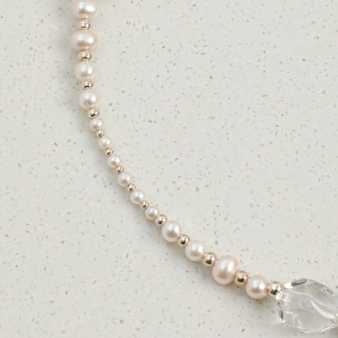 Frosted Current — Mixed Freshwater Pearl Necklace