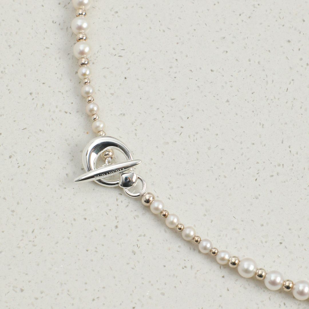 Frosted Current — Mixed Freshwater Pearl Necklace