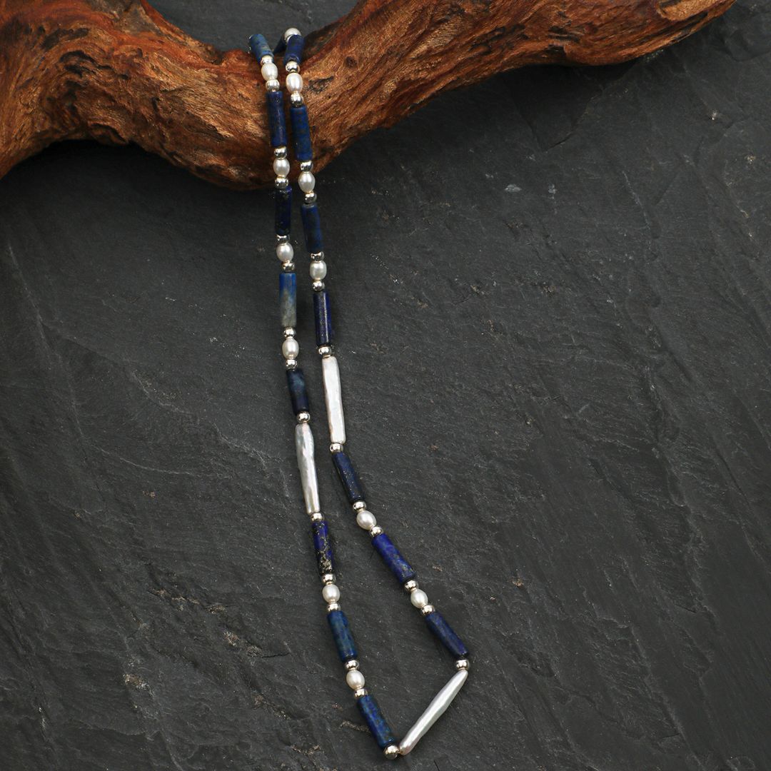 Indigo Interval — Lapis Lazuli & Silver Necklace