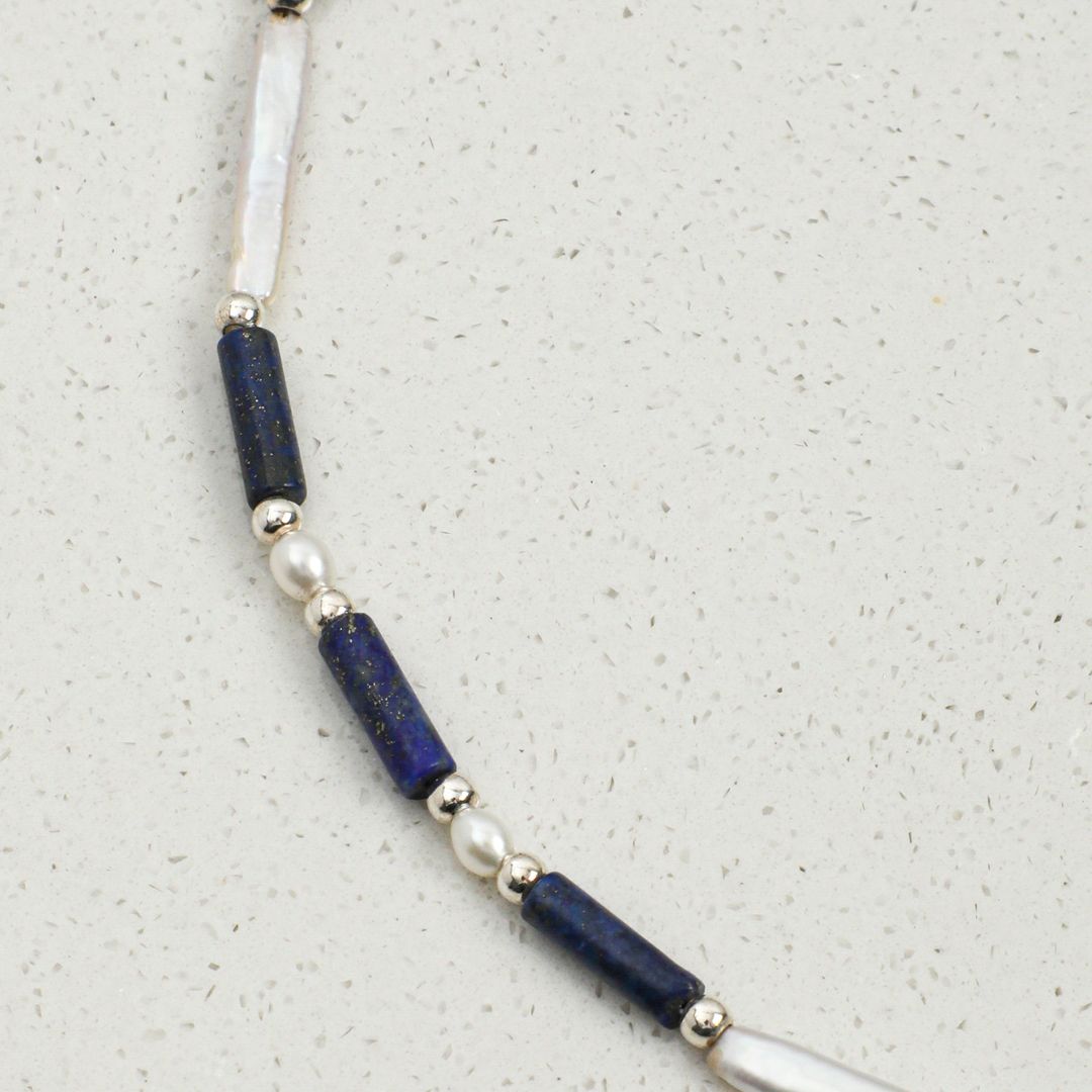 Indigo Interval — Lapis Lazuli & Silver Necklace