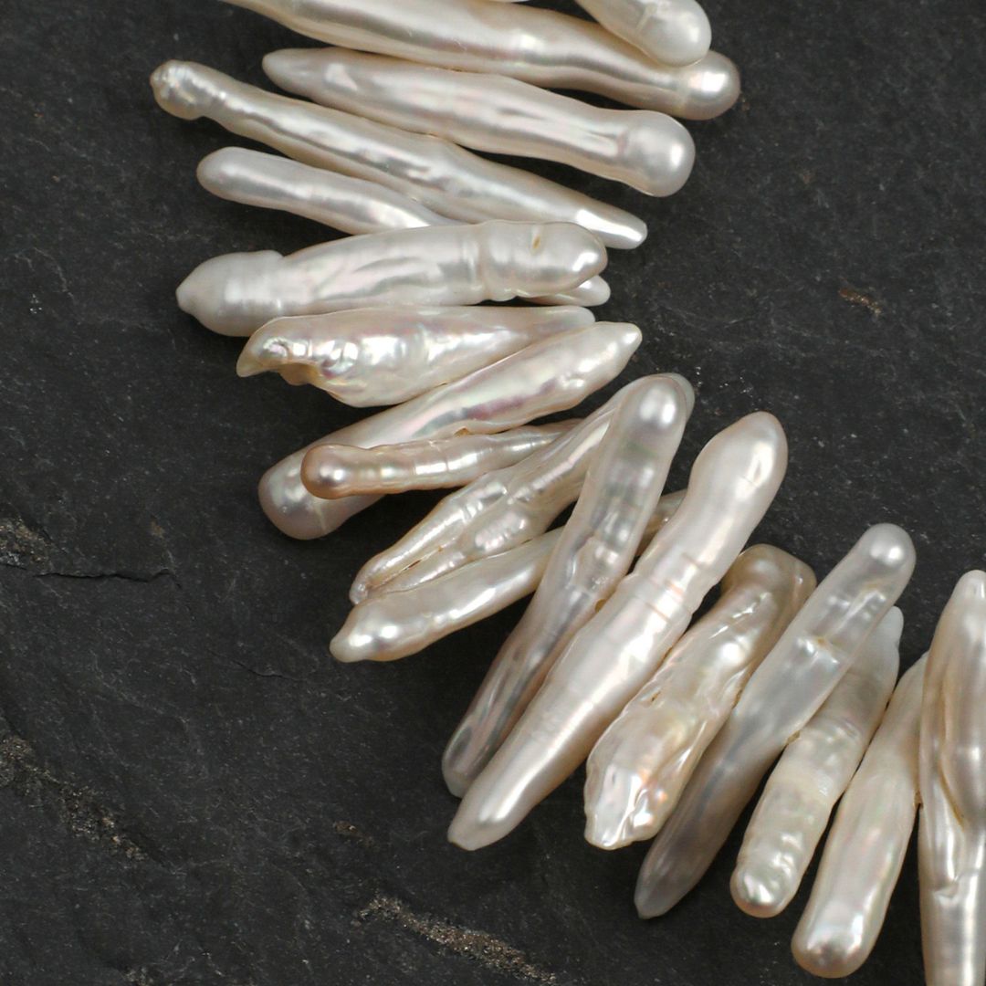 Ivory Branch — Biwa Pearl & Carved Crystal Bracelet