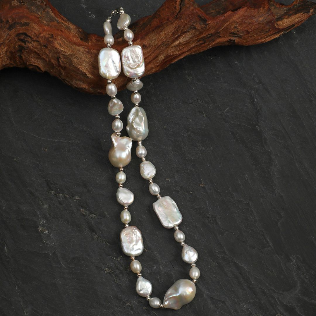 Pearl Cadence — Mixed Baroque Pearl Necklace