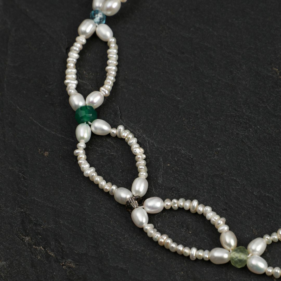 Pearl Link — Pearl & Multistone Necklace