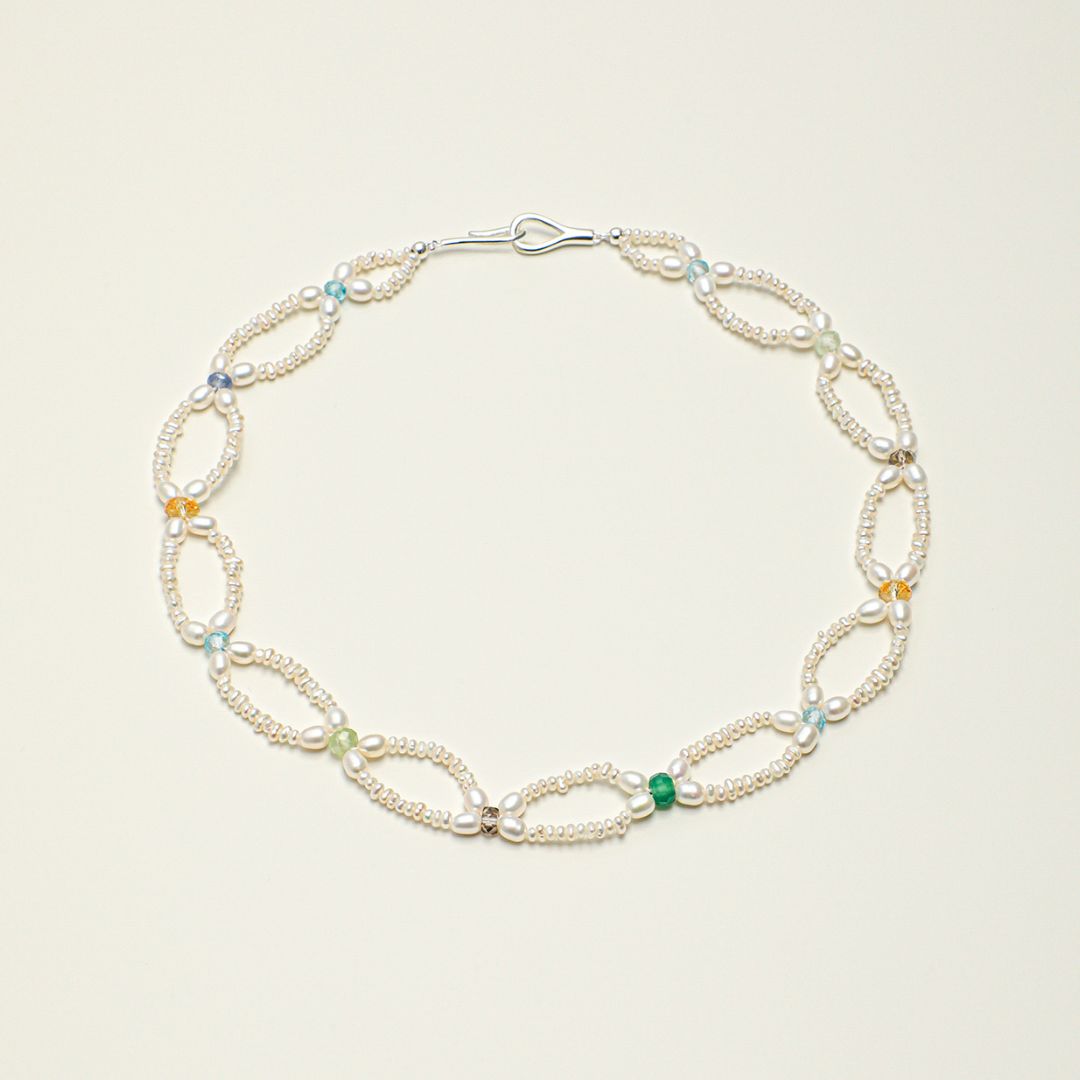 Pearl Link — Pearl & Multistone Necklace