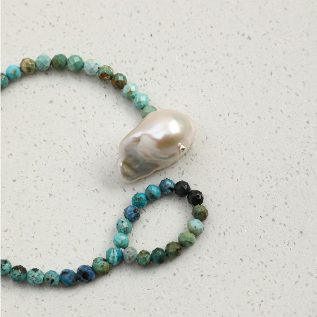 Phoenix Moon — Phoenix Stone & Baroque Pearl Bracelet