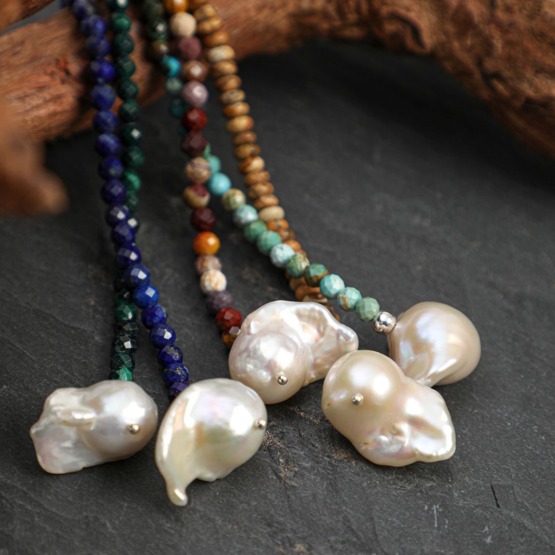 Phoenix Moon — Phoenix Stone & Baroque Pearl Bracelet