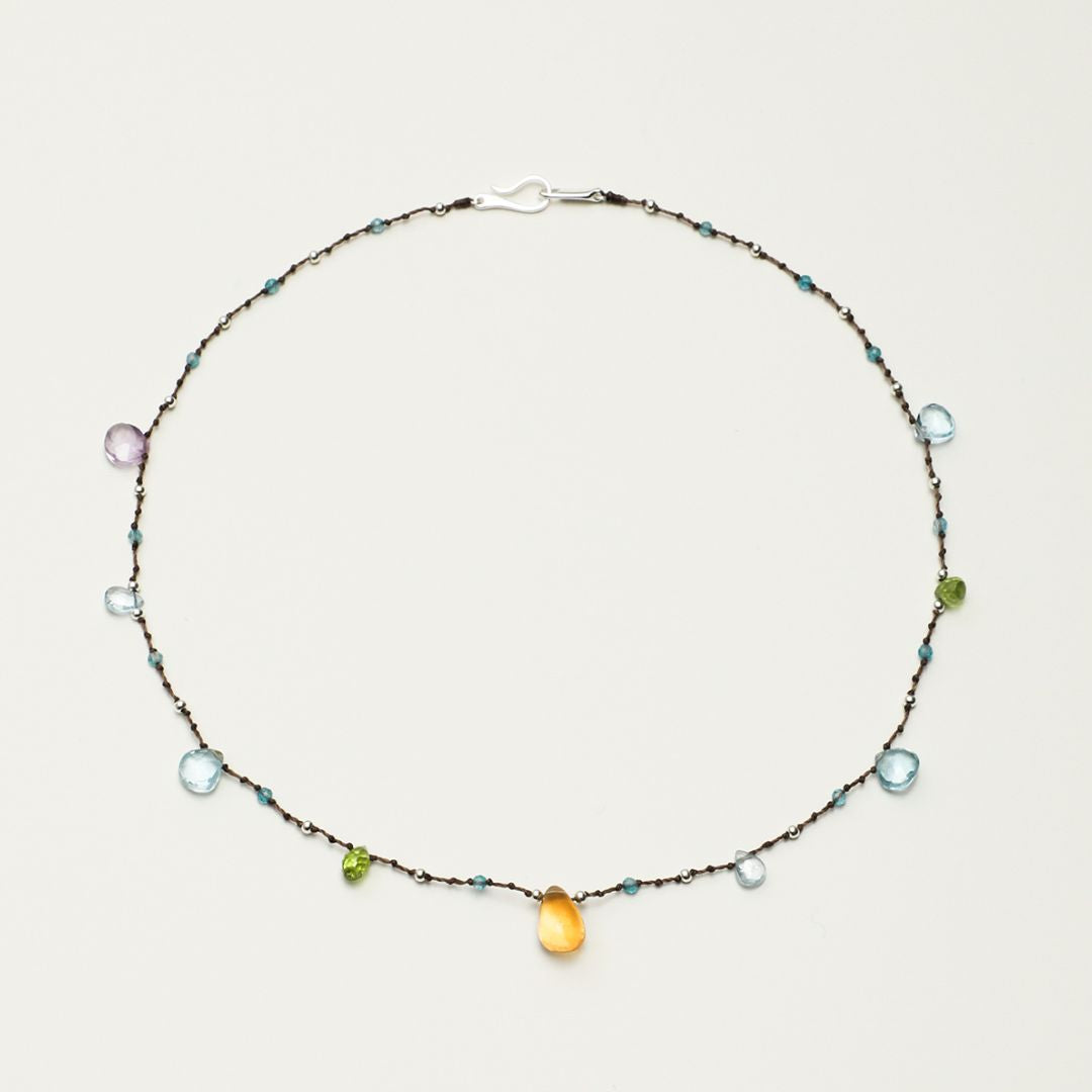 Prism Drops — Mixed Gemstone Drop Necklace