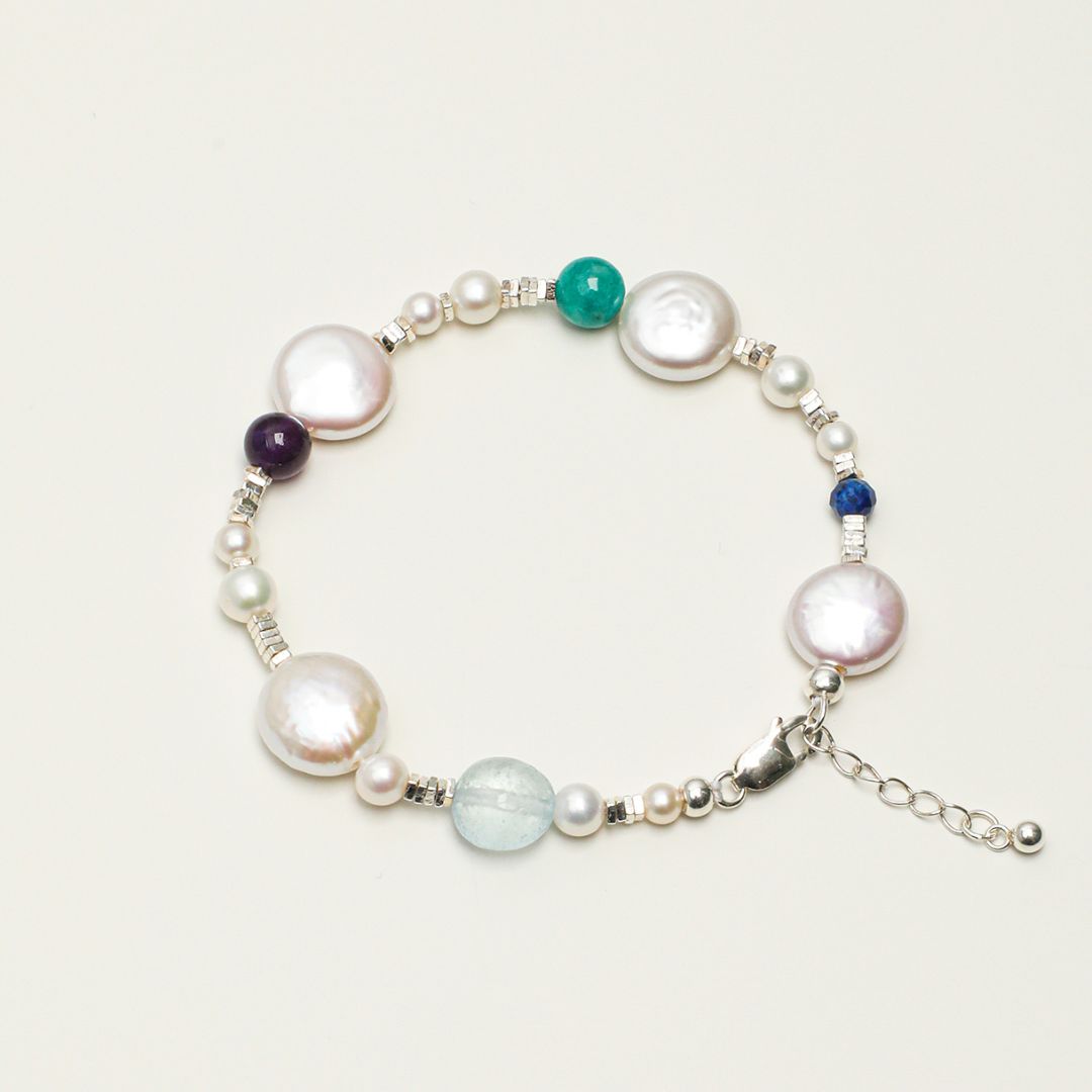 Prism Pearl — Multigem & Freshwater Pearl Bracelet