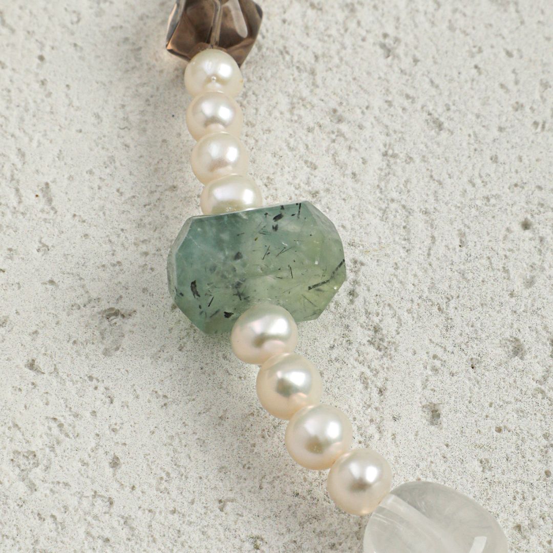 Prism Sequence — Pearl & Mixed Stone Necklace