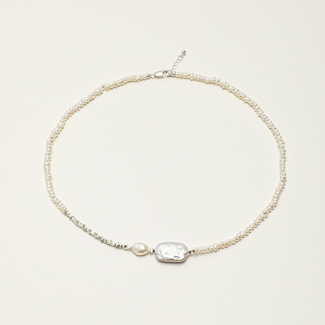 Quiet Tidal — Freshwater Pearl & Sterling Silver Necklace