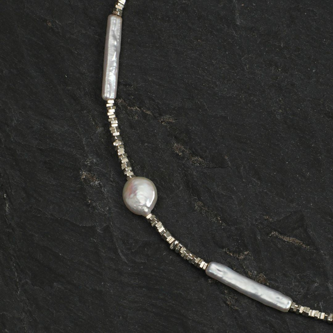 Silver Passage — Freshwater Pearl & Sterling Silver Necklace