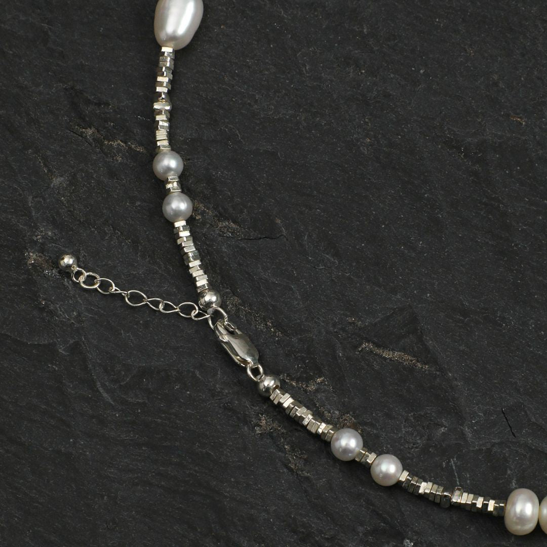 Silver Passage — Freshwater Pearl & Sterling Silver Necklace