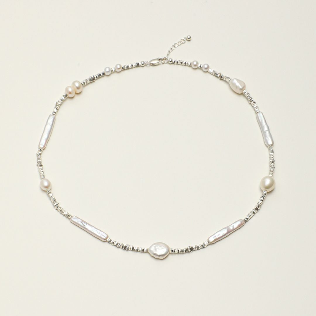 Silver Passage — Freshwater Pearl & Sterling Silver Necklace