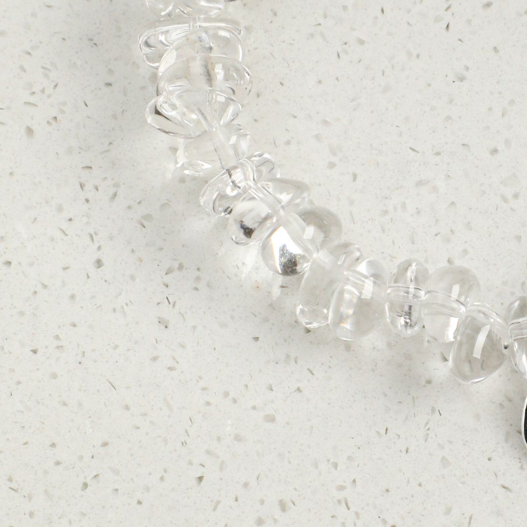 Smoke Fade — Smoky Quartz, Pearl & Clear Quartz Bracelet