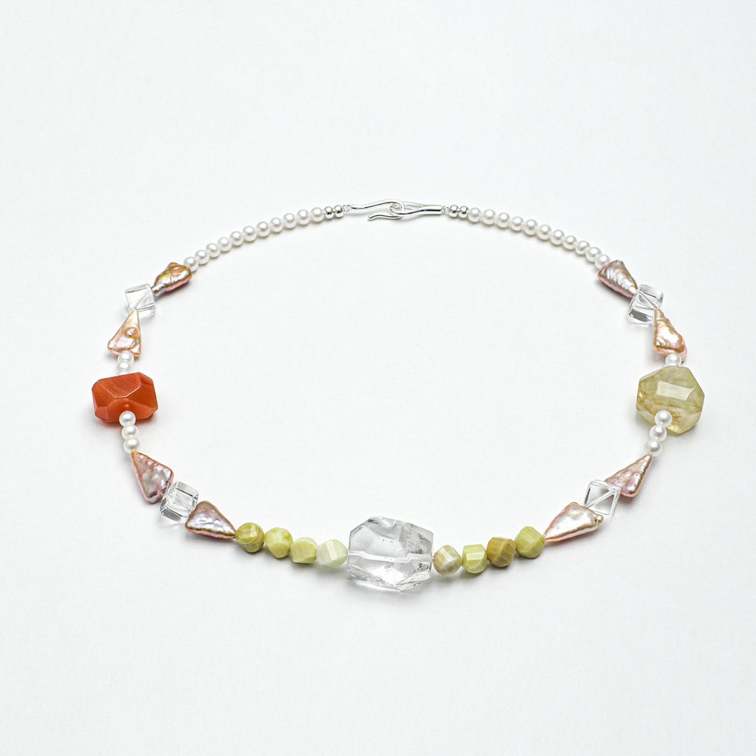 Soft Spectrum — Quartz & Mixed Stone Necklace