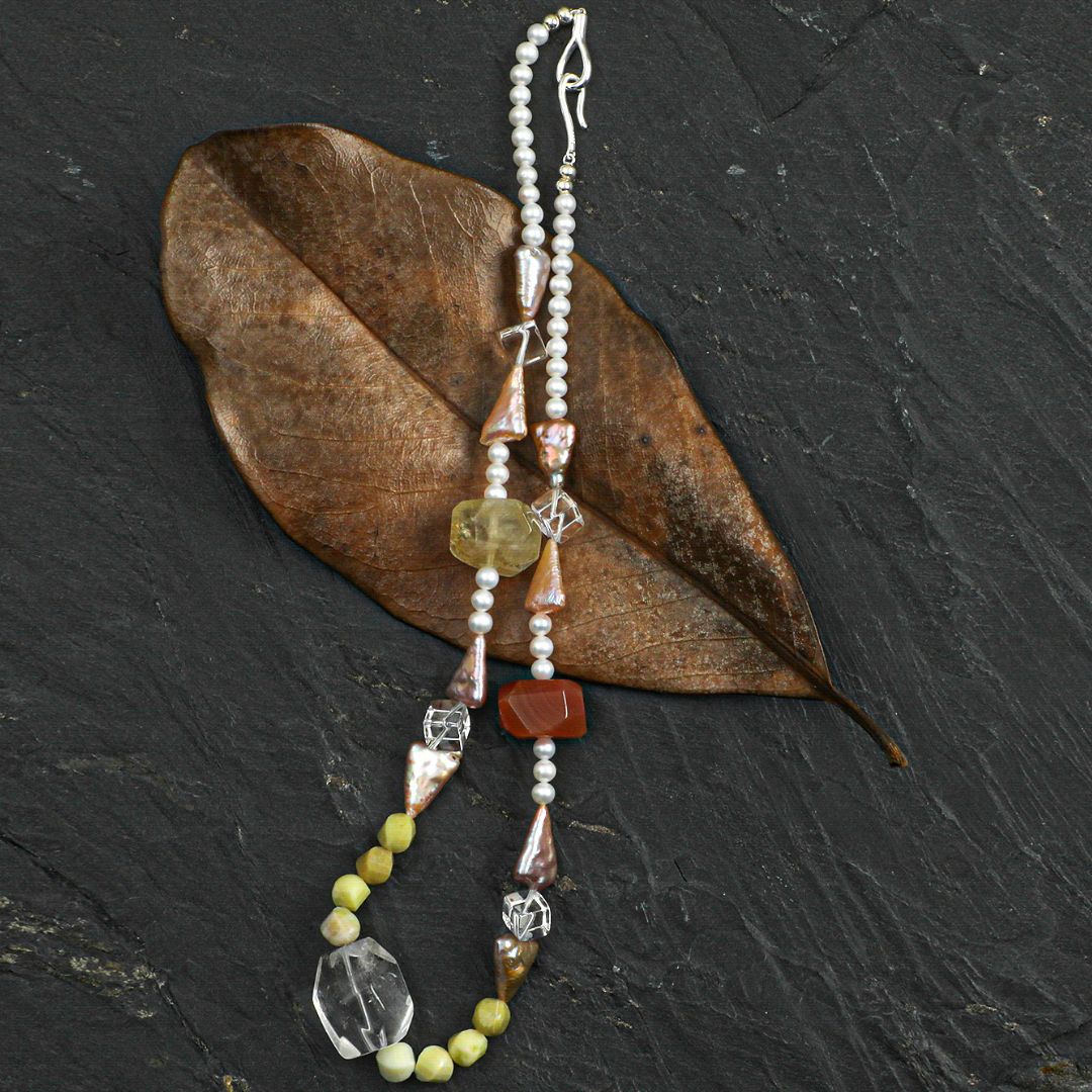 Soft Spectrum — Quartz & Mixed Stone Necklace