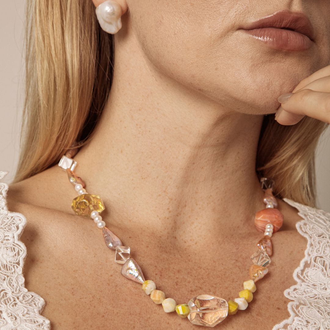 Soft Spectrum — Quartz & Mixed Stone Necklace