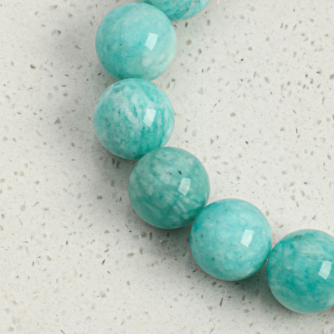 Tidal Stone — Amazonite & Pearl Bracelet