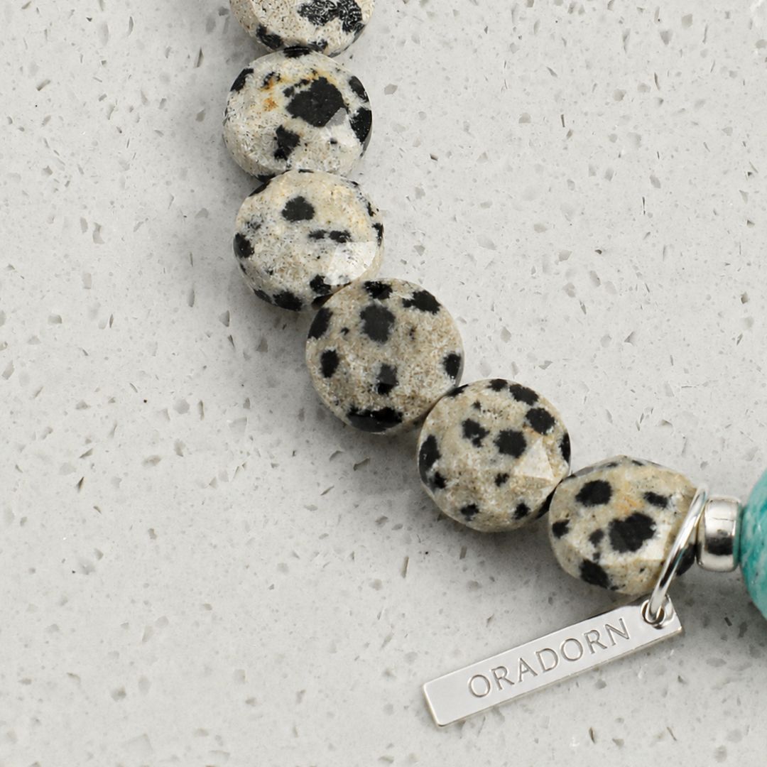 Tidal Stone — Amazonite & Pearl Bracelet