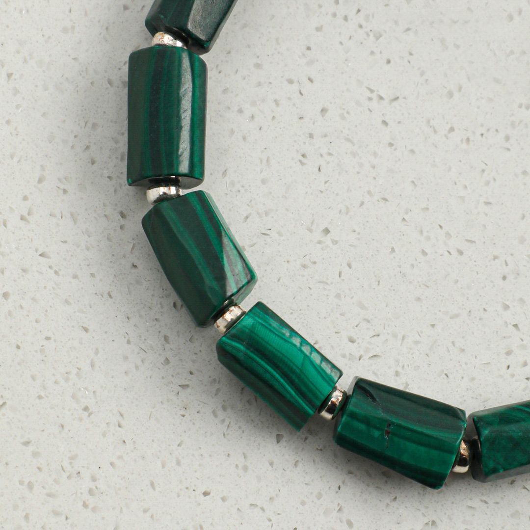 Verdant Divide — Malachite & Sodalite Bracelet