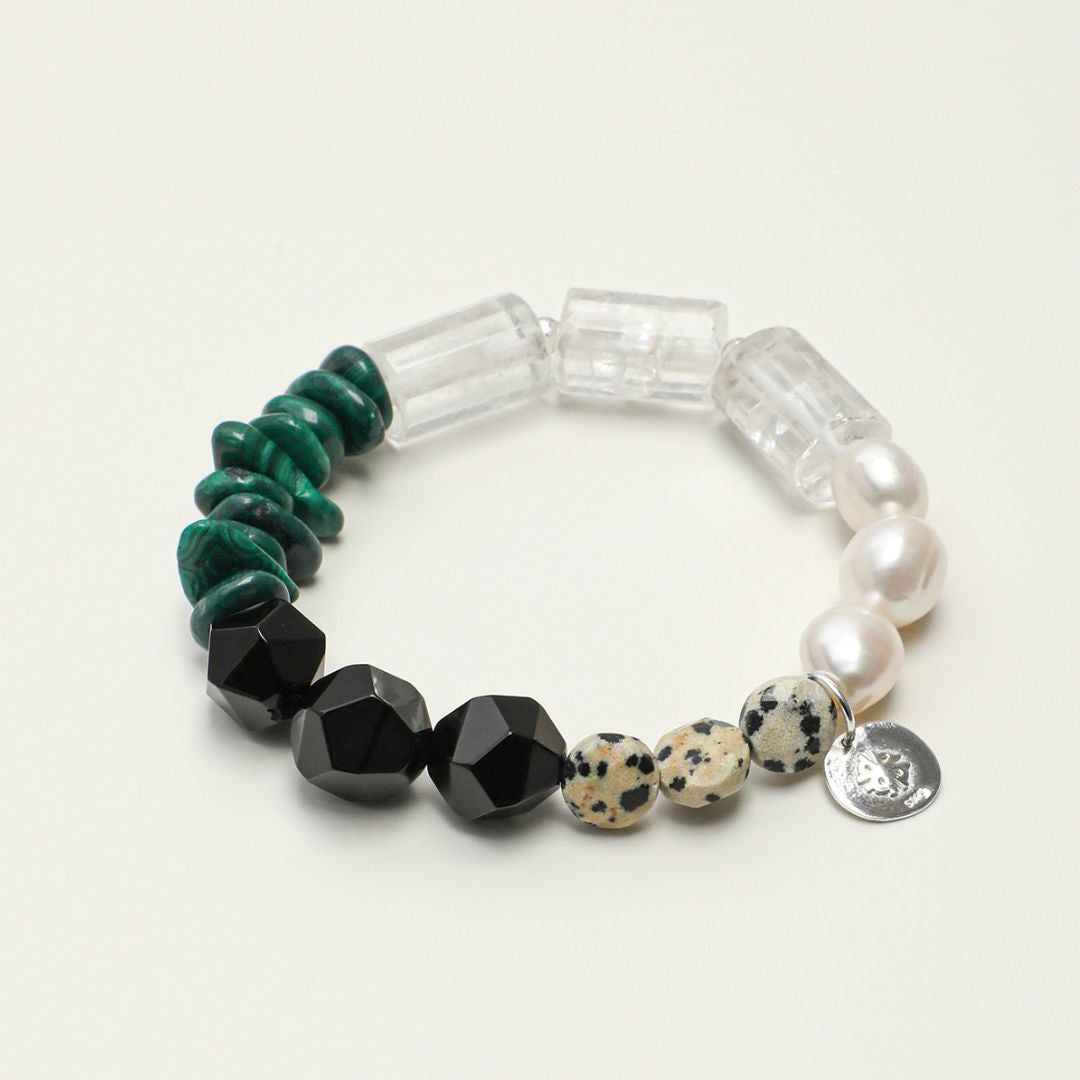 Verdant Mosaic — Malachite & Mixed Stone Bracelet