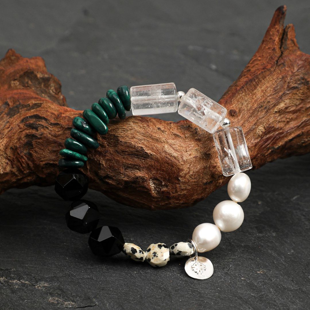 Verdant Mosaic — Malachite & Mixed Stone Bracelet
