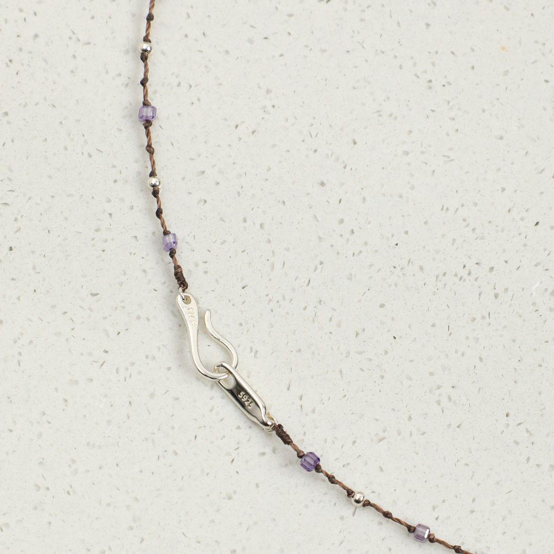 Violet Dew — Amethyst Drop Necklace
