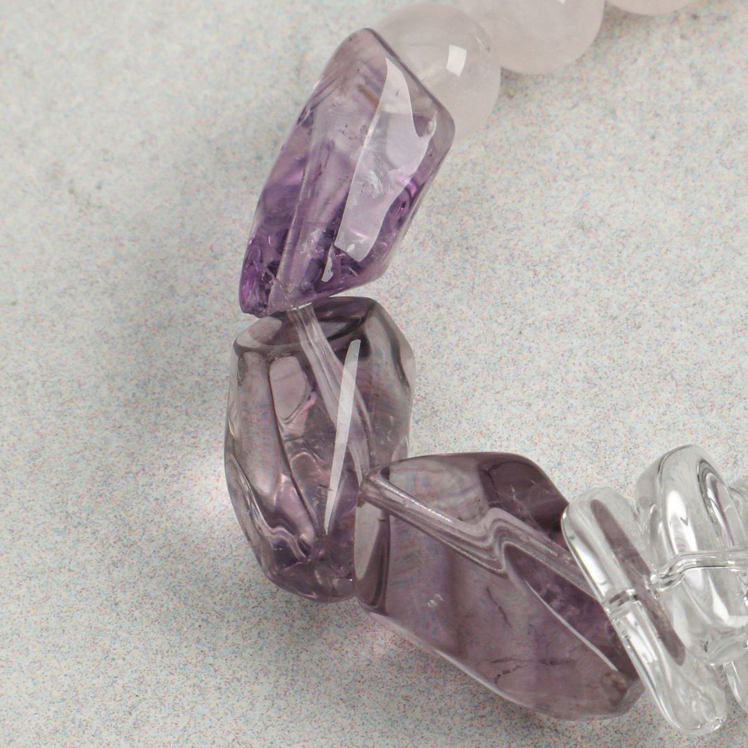 Violet Haze — Amethyst & Crystal Bracelet